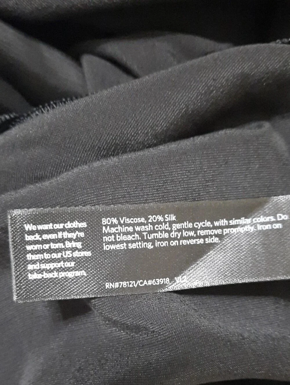 Eileen Fisher Black Velvet Long-Sleeve Shift Dress - Picture 6 of 11